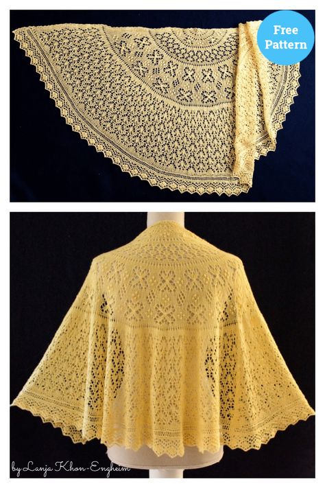 5 Lace Shawl Free Knitting Patterns Lace Scarf Knitting Pattern Free, Easy Lace Knitting Patterns, Lace Knitting Shawl, Lace Shawl Pattern, Knitting Patterns Free Scarf, Pretty Crochet, Lace Knitting Patterns, Free Knitting Patterns, Scarf Knitting Patterns