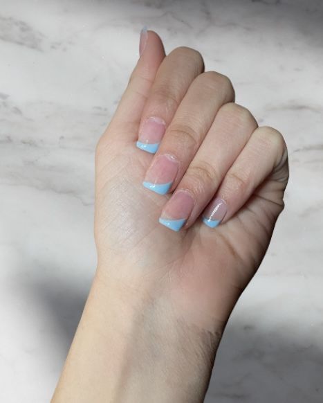 Asymmetrical French Nails, Colorful French Tips, Colorful French, French Tips, French Nails, Nails, Color