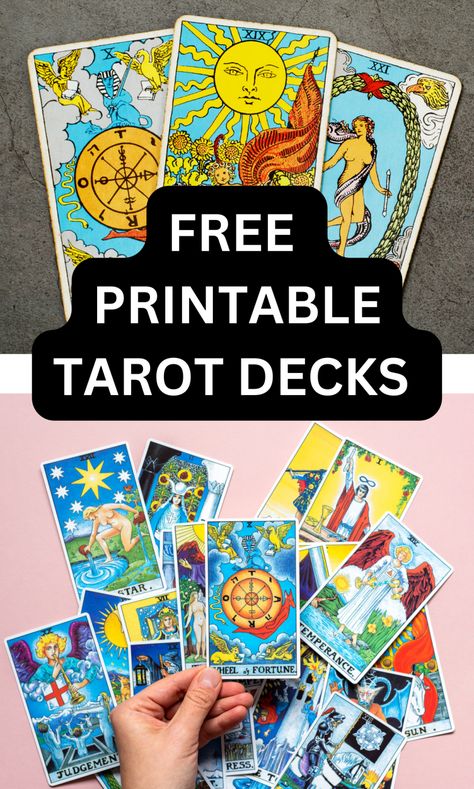 Free Printable Tarot Cards Decks Pdf, Tarot Correspondences, Tarot Cards Printable, Printable Tarot Cards, Diy Tarot Cards, Unique Tarot Cards, Tarot Guidebook, Unique Tarot Decks, Learning Tarot