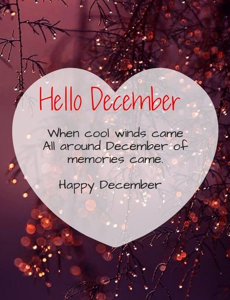 When cool winds came All around December memories came. Happy December🥳🥳 1 December Quotes, Welcome December Quotes, Hello December Quotes, Hello December Images, New Month Wishes, Welcome December, December Quotes, Happy December, Hello December