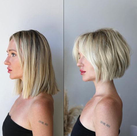 60 Trendy Short Hairstyles for Women 2024 - Pretty Designs Above The Shoulder Haircuts, Fluffy Bob, Shoulder Haircut, Medium Layered Hair, Shorter Hair, Messy Short Hair, Short Bob Haircuts, Bob Hair, Short Blonde