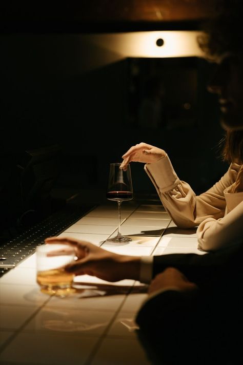 Built In Wine Cooler, Whiskey Set, Restaurant Photography, Whiskey Glasses, White Long Sleeve Shirt, First Dates, Drinking Glass, Pinot Noir, Wine Bar