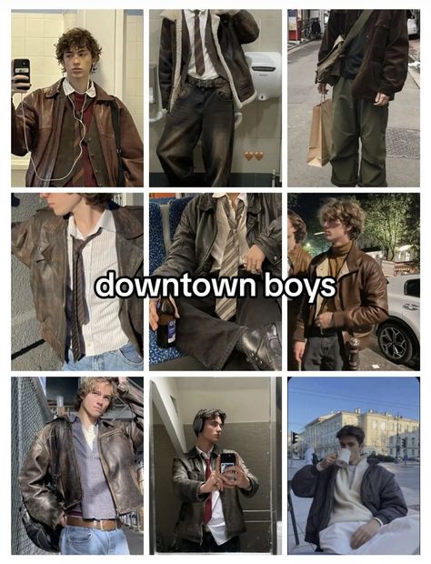 Types Of Male Aesthetics, Outfit Aesthetics Types Men, Different Types Of Guys Aesthetic, Men Fashion Styles Types, Downtown Men Aesthetic, Downtown Men Outfits, Types Of Outfits Style Men, Y2k Outfits Men Ideas, Downtown Guy Outfits