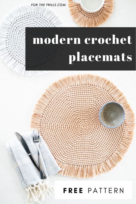 Crochet Placemat, Crochet Placemat Patterns, Crochet Placemats, Boho Table, Placemats Patterns, Start Knitting, Crochet Kitchen, Crochet Home Decor, Beginners Knitting