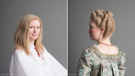 late 1760s hair 1760s Hairstyles, 18th Century Hairstyles Woman, 1700s Hairstyles, Hairstyle With Long Hair, Rococo Hairstyles, Period Hairstyles, 1700s Hair, 18th Century Hairstyles, 18th Century Hair