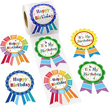 Classroom Birthday Party, Classroom Birthday Gifts, Student Birthdays, Kids Birthday Party Decoration, Home Classroom, Classroom Birthday, Birthday Labels, Birthday Badge, Stickers For Kids