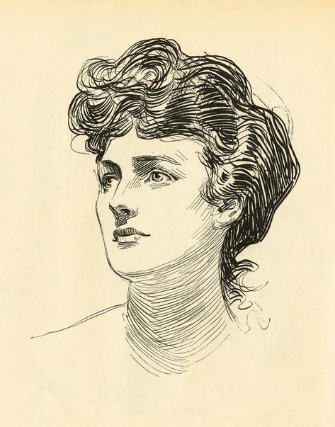 Untitled | Charles Dana Gibson (American illustrator, 1867-1… | Flickr Charles Dana Gibson Illustration, Charles Dana Gibson, Retro Black And White, Dana Gibson, White Drawing, Unique Drawings, Vintage Picture, Gibson Girl, Canvas Painting Designs