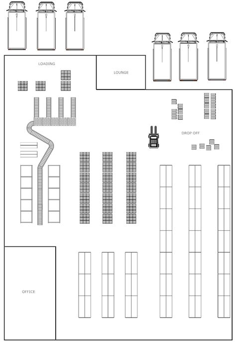 Warehouse Layout Restaurant Kitchen Floor Plan, Warehouse Floor Plan, Floor Plan Template, Factory Plan, Warehouse Organization, Warehouse Plan, Factory Layout, Warehouse Layout, Create Floor Plan