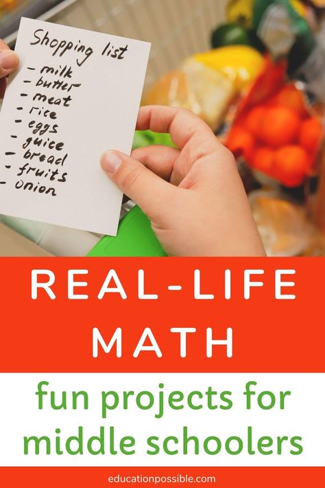 Fun Math Projects, Math Projects Middle School, Outside Of School, Math For Middle School, Homeschool Math Curriculum, Real Life Math, Middle School Life, Homeschool Middle School, Maths Activities Middle School