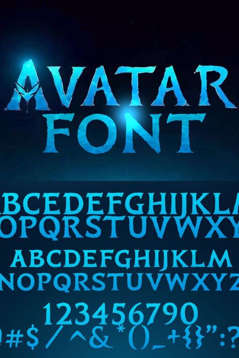 Film Font, Kombinasi Font, Best Fonts For Logos, Avatar Theme, Avatar Animals, Avatar 2009, Business Fonts, Cool Signatures, Cricut Explore Projects