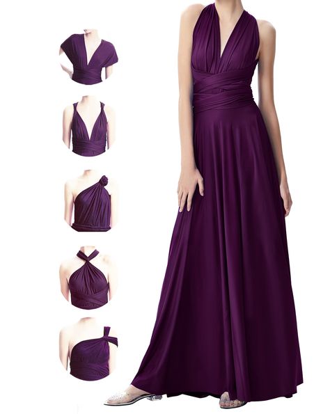 PRICES MAY VARY. 89% Polyester, 11% Spandex Machine Wash Features: One dress can be wear 100 ways styles One-size-fits-all: One size=US 0-16 One size plus=18-24 infinity bridesmaid dresses accommodates different body types and sizes. Infinity dress with Bandeau-It's matching cover back who not willing to expose too much. Occasion: Convertible dress is an upgrade bridesmaid dresses. It's multi-way wrap and 28 colors for its ability to suit different wedding themes and styles.Also suits Formal, Ev Infinity Dress Wedding, Transformer Dress, Wedding Guest Dresses For Women, Multiway Bridesmaid Dress, Infinity Dresses, Curvy Women Dresses, Infinity Dress Bridesmaid, Suits Formal, Purple Bridesmaid Dress