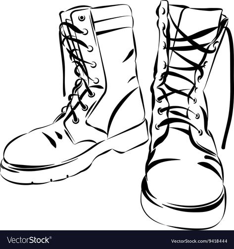 Shoes Drawing Reference Sneakers, Shoes Drawing Reference, Boots 2020, Shoe Sketches, Army Boots, Shoes Drawing, 캐릭터 드로잉, Leather Wear, Military Boots