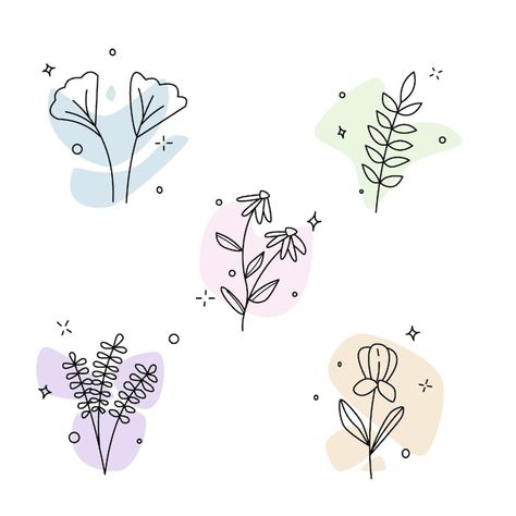 Flower Aesthetic Doodle, Simple Stencil Designs, Cute Nature Doodles, Flower Design Aesthetic, Doodles Nature, Nature Doodles, Blue Doodles, Nature Doodle, Floral Design Drawing