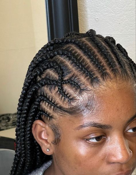 Cornrows Natural Hair, Cabello Afro Natural, Short Box Braids Hairstyles, Beautiful Black Hair, Goddess Braids Hairstyles, Quick Natural Hair Styles, Box Braids Hairstyles For Black Women, Braided Cornrow Hairstyles, Cute Box Braids Hairstyles