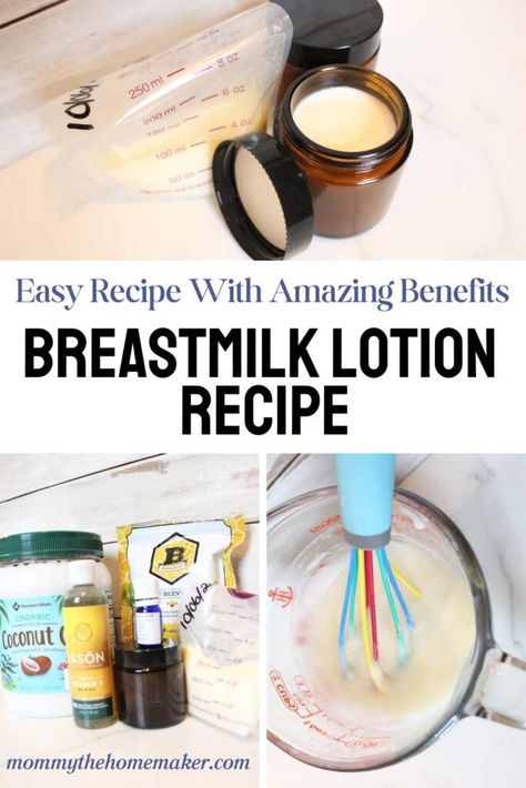 How to Make Breastmilk Lotion (Easy DIY Recipe!) - Mommy the Homemaker Breastmilk Lotion Recipe, Breast Milk Lotion, Breastmilk Lotion, Breastmilk Uses, Breastmilk Recipes, Breastmilk Soap, Beeswax Diy, Milk Lotion, Lotion Recipe