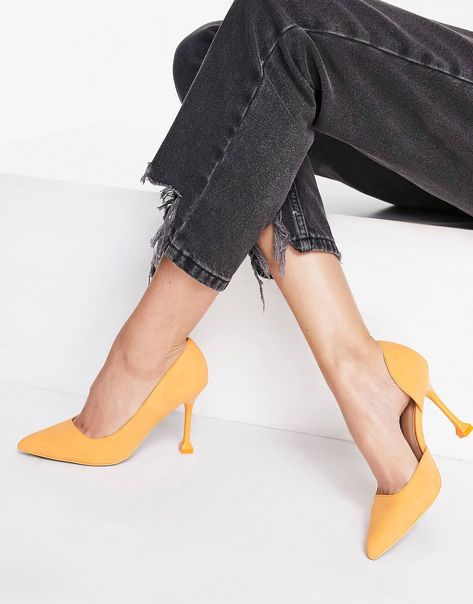 Call It Spring by ALDO Andreaa vegan flared stiletto pumps in orange | ASOS Orange Trends, Adidas Originals Nmd R1, Adidas Originals Nmd, Business Shoes, Fashion Wishlist, Stiletto Pumps, Orange Fashion, Court Shoes, Strap Heels