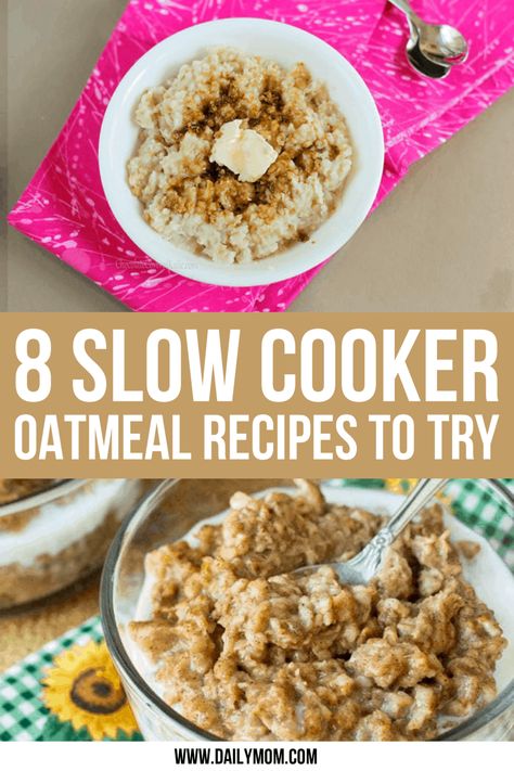 Healthy Slow Cooker Recipes Uk, Crock Pot Oats, Slow Cooker Porridge, Crockpot Oatmeal Overnight, Slow Cooker Oatmeal Recipes, Slow Cooker Oats, Oatmeal Recipes Crockpot, Oatmeal Baked, Crockpot Oatmeal