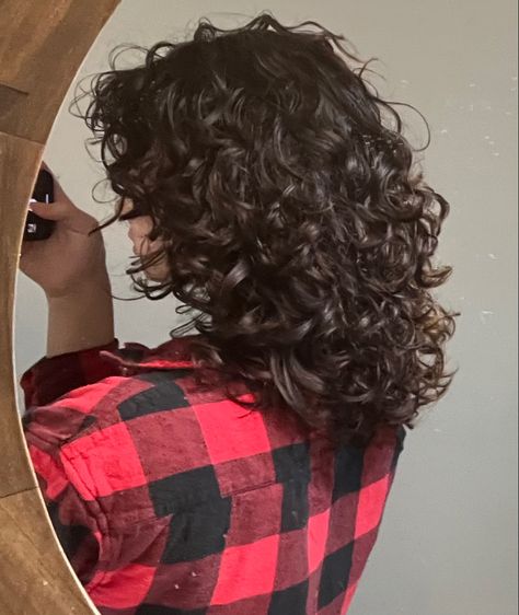 Curly Haired Wolfcut, Curly Hair Layers Short Shoulder Length, Short Curls 3b, Medium Thick Curly Haircuts, Curly Wolfcut Long, Wolfcut Long Curly Hair, Curly Haircuts Mid Length, Layers Medium Curly Hair, Curly Cuts With Layers Short