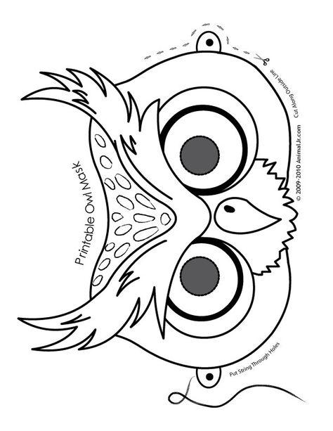 8 free printable Halloween masks of a super-cute owl, bat, black cat and spider. There's also mask coloring pages of each animal, too. Printable Halloween Masks, Owl Mask, Owl Costume, Masque Halloween, Owl Coloring Pages, Mascaras Halloween, Printable Masks, Owl Party, Owl Theme