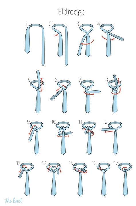 Unsure how to tie a tie? Follow our easy step-by-step instructions on how to tie different knots including Windsor and double Windsor. Eldridge Knot, Simple Tie Knot, Tie A Tie Easy, Cool Tie Knots, Different Knots, Eldredge Knot, Double Windsor, Tie Knot Styles, Groomsmen Fashion