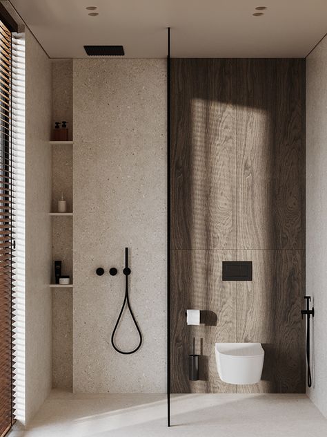 Bath And Bedroom Together, Modern House Design Interior Bathroom, Small House Modern Interior, Bathroom Ideas For Small Rooms, Modern Bathrooms Designs, Clean House Interior, Bathroom Small Design, Wood Decor Bathroom, Bathroom Design Ideas Modern