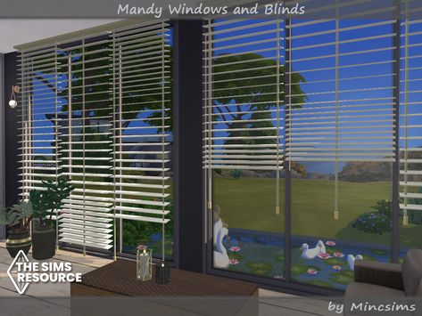 The Sims Resource - Mandy Windows and Blinds Living Room Sims 4, Sims 4 Cc Furniture Living Rooms, Sims 4 Tsr, Sims 4 Bedroom, Sims 4 Gameplay, 4 Wallpaper, Sims 4 Cc Packs, Sims 4 Cc Furniture, Sims 4 Collections