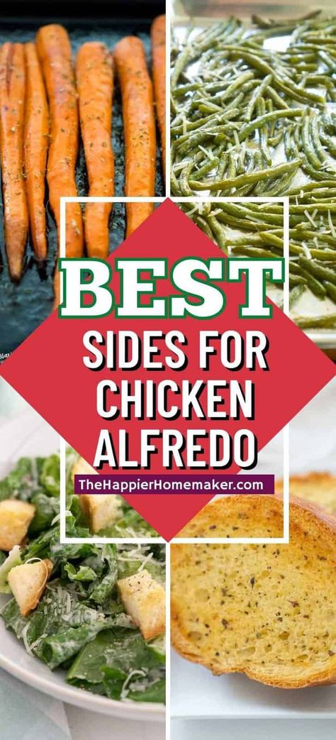 Best Side Dishes For Chicken, Blackened Chicken Alfredo Pasta, Chicken Alfredo Dinner, Chicken Penne Alfredo, Lasagna Side Dishes, Fetuccini Alfredo, Broccoli Alfredo Pasta, Blackened Chicken Alfredo, Chicken Fettuccini Alfredo