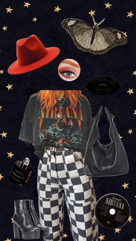 grunge look 2024 #grunge #grungecore #outfit #nirvana Teenage Grunge Outfits, Hippie Grunge Aesthetic, Grunge Outfits Vintage, Indie Outfits Grunge, Colorful Grunge, Soft Grunge Outfits, Grunge Look, Indie Outfits, Soft Grunge