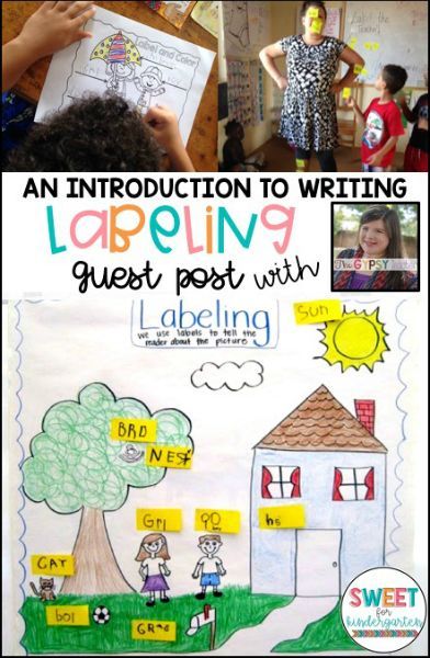 Introducing writing through labeling with a hands-on intro lesson! Labeling is an important skill for kindergarten! #teacher #kindergarten Kindergarten Writing Lessons, Writing Classroom, Labeling Activities, Interactive Writing, Elementary Writing, Writing Instruction, Kindergarten Lesson Plans, Writer's Workshop, Kindergarten Centers