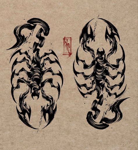 Scorpion tattoo design Japanese Style Scorpion Tattoo, Tattoo Ideas Insects, Wispy Dragon Tattoo, Scorpion Sleeve Tattoo, Scorpion Skeleton Tattoo, Scorpion Collar Bone Tattoo, Big Scorpion Tattoo, Japanese Scorpion Tattoo, Scorpion Tattoo Design Men