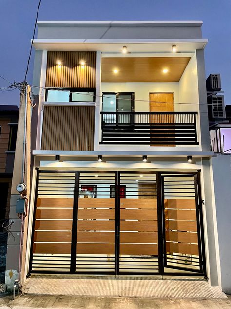 Bookshelf Designs, Small House Design Philippines, Townhouse Exterior, 2 Storey House Design, Small House Front Design, Two Story House, Modern Small House Design, Small House Design Exterior, House Design Exterior