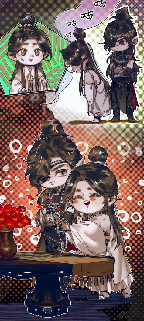 Hualian Chibi, Tgcf Icon, Tgcf Hualian, Imvu Outfits Ideas Cute, Chibi Wallpaper, Cool Backgrounds Wallpapers, Drawing Anime Clothes, Anime Family, Heaven's Official Blessing