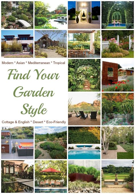 Get inspiration and learn about the various types of garden styles #gardendesign Spanish Garden, Front Garden Design, Easy Landscaping, Garden Types, Most Beautiful Gardens, Garden Deco, Garden Oasis, Landscaping Tips, Whimsical Garden