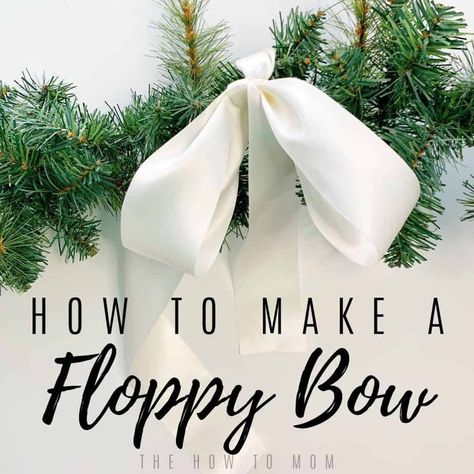 No need to be afraid to make your own bows, its as easy as tying your shoes! Simple Bow For Wreath, How To Tie A Ribbon Bow For Wreath, How To Tie A Bow With Multiple Ribbons, Making A Wreath Bow With Ribbon, How To Tie Decorative Bows, How To Tie Ribbon On Wreath, How To Make Bows For Garland, How To Tie A Bow With Ribbon For Wreath, How To Tie Wreath Bow