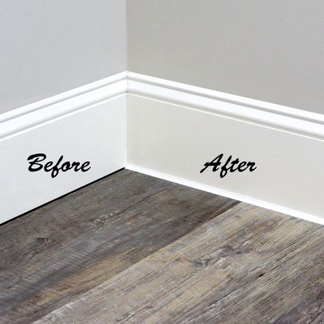 White Baseboards, Trim Moulding, Mind The Gap, Diy Home Repair, Home Upgrades, Home Repairs, Diy Home Improvement, Baseboards, Home Maintenance