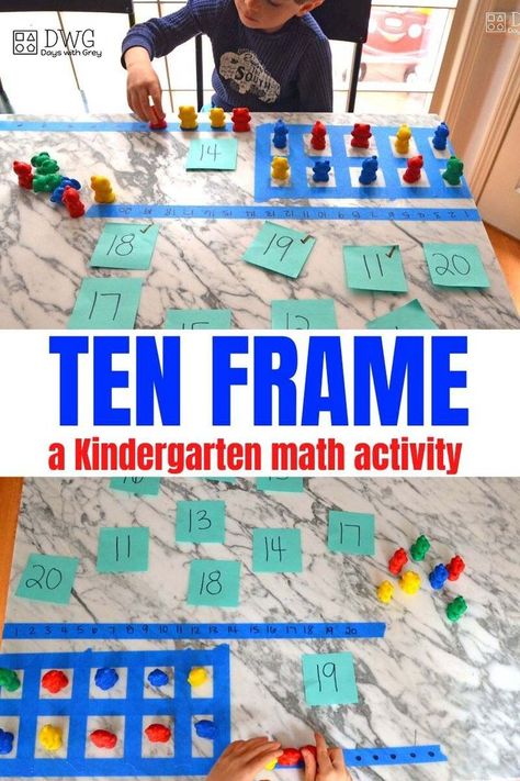 Ten Frames Kindergarten, Ten Frame Activities, Number Sense Kindergarten, Kindergarten Prep, Math Graphic Organizers, Math Centers Middle School, Math Organization, Common Core Kindergarten, Math Number Sense