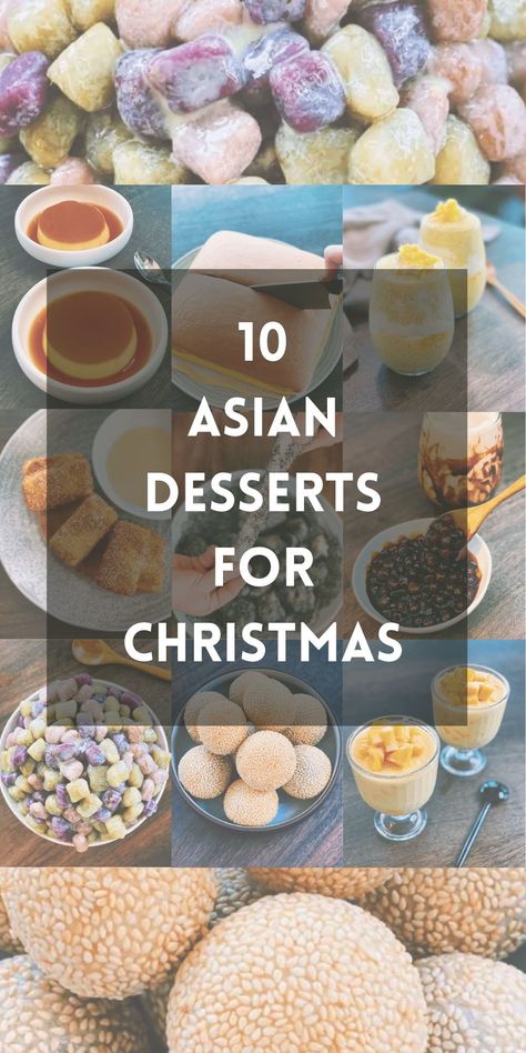 HERE ARE SOME OF MY FAVORITE CROWD-PLEASER ASIAN DESSERTS THAT ARE FAIL-PROOF AND YOU NEED TO KNOW ABOUT! Asian Potluck Ideas, Desserts For Thanksgiving Easy, Asian Potluck, Desserts For Thanksgiving, Desserts For Christmas, Chinese Dessert Recipes, Fried Milk, Mango Sago, Lao Food