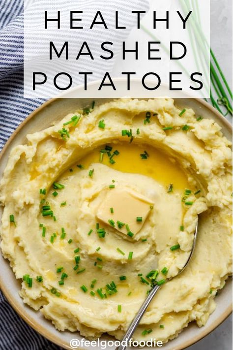 Healthy Mashed Potatoes, Potatoes Healthy, Thanksgiving Side Dish, Baking Powder Uses, Thanksgiving Drinks, Healthy Thanksgiving, Mashed Potato Recipes, Thanksgiving Dishes, Thanksgiving Side