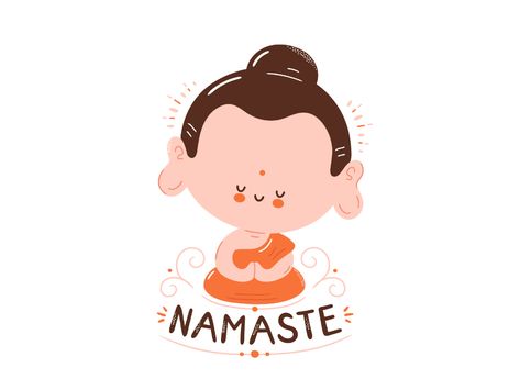 Budha Cute Drawing, Buddha Cute Wallpaper, Buddha Cute Images, Namaste Images, Baby Buddha Wallpaper, Cute Buddha, Buddah Doodles, Baby Buddha, Buddhist Monks