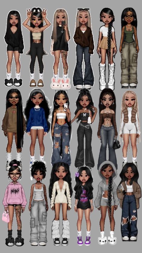 Bratz Aesthetic Outfit, Street Style Outfits Casual, Fashion Dress Up Games, Bratz Doll Outfits, Imvu Outfits Ideas Cute, Bratz Inspired Outfits, Fashion Gal, Latina Fashion Outfits, Cute Lazy Day Outfits