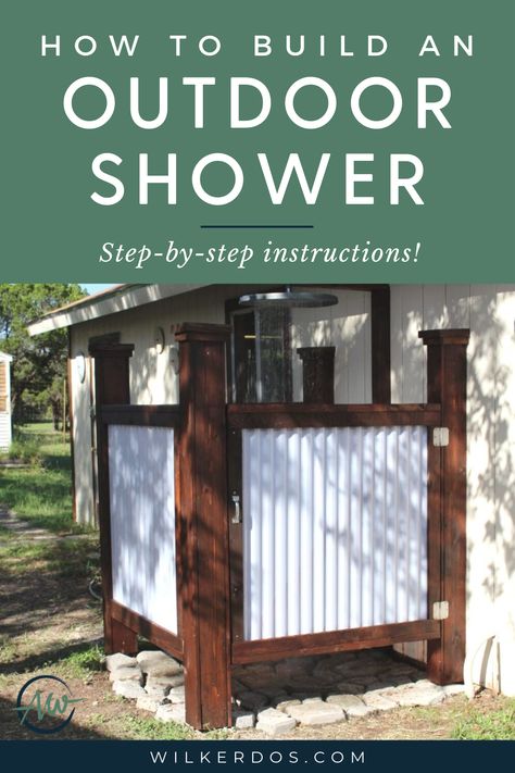 Outside Shower Ideas, Diy Outdoor Shower Ideas, Outdoor Shower Ideas, Portable Outdoor Shower, Outside Showers, Fall Landscaping, Outdoor Shower Enclosure, Outdoor Shower Diy, Mailbox Landscaping