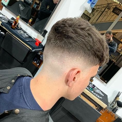 Messy Fade Haircut Men, Low Mid Fade, Curly Asian Hair, Short Hair Back View, Shaved Haircut, Faded Haircut, Very Short Hair Men, Haircut Ideas Trendy, Boys Fade Haircut