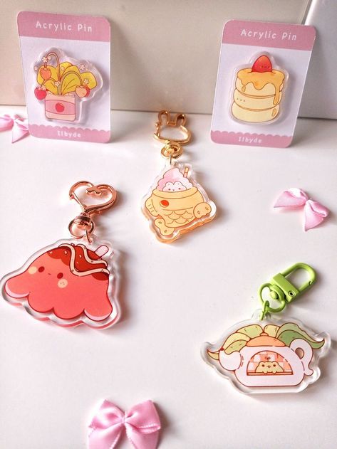 new cute products, cute keychains, cute charms, cute pins, frog, teapot, takoyaki, bunny, taiyaki, strawberry, strawberry pancakes, pancakes, jam, strawberry jam Frog Teapot, Jam Strawberry, Pancakes Pancakes, Keychains Cute, Cute Products, Strawberry Pancakes, Cute Keychains, Cute Shop, Acrylic Pins