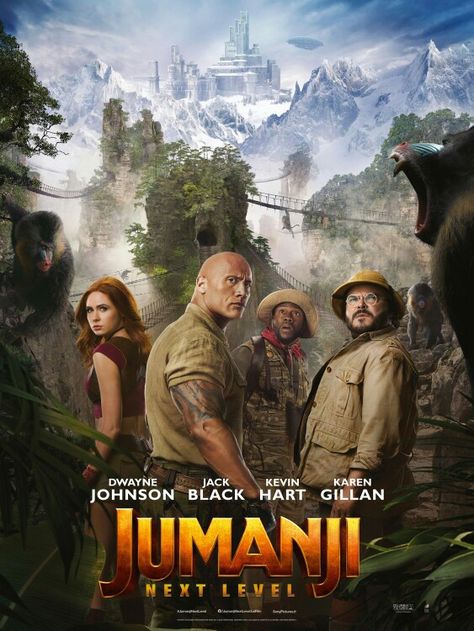 New official poster for JUMANJI: THE NEXT LEVEL. #jumanjithenextlevel #movieposter #jumanji #jumanji2 #adventure #comedy #funny #remake #dwaynejohnson #jackblack #karengillan #kevinhart #pop #popculture #geek #nerd #movies #filmes #films #cine #cinema #cult #culture #art #Entertainment #OsFilmesdoKacic Jumanji 2, Jumanji The Next Level, Tam Film, Parts Unknown, Danny Devito, Tv Program, Netflix Account, Kissing Booth, Kevin Hart