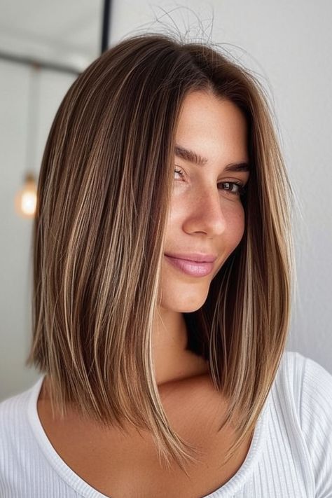 Braun Hair, Long Bob Balayage, Blonde Bob Haircut, Balayage Blond, Green Outfits, Gorgeous Hair Color, Edgy Hair, Long Bob Hairstyles, Haircut And Color