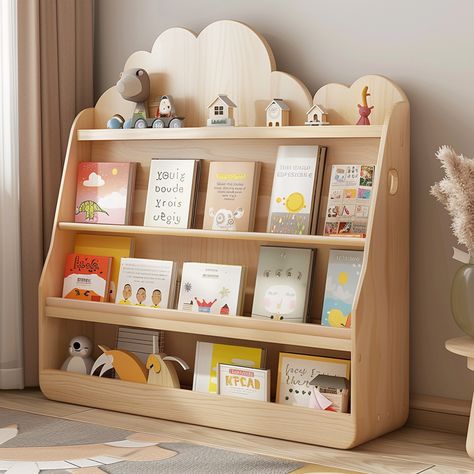 Children Book Shelf, Bookshelf Ideas For Kids, Kids Room Bookshelf Ideas, Kids Library Room Ideas, Kids Bookshelf Ideas, Book Shelf For Kids, Dresser For Kids, Kids Book Shelf, Baby Bookshelf