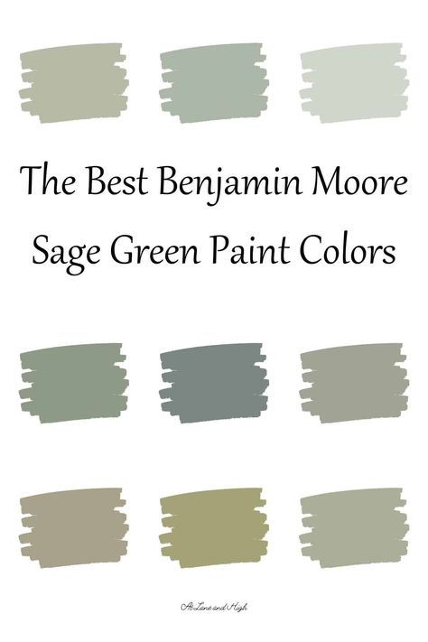 Sage green has become one of the most popular paint colors and today I am sharing the best sage green paint colors from Benjamin Moore for your home! Miss Green Paint Color, Benjamin Moore Bassett Hall Green, Benjamin Moore Dry Sage Color Palette, Benjamin Moore Pale Green Paint Colors, Benjamin Moore Muted Green, Best Green Gray Paint Colors For Cabinets, Embassy Green Benjamin Moore, Benjamin Moore Springfield Sage, Benjamin Moore Hollingsworth Green Bedroom