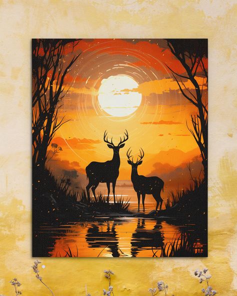 🌲 Ready to escape the hustle and bustle of city life? Our Deer Art Collection brings the peace and serenity of the forest right into your living room. Discover your oasis today. ➡️ https://luxurywallart.com/collections/deer-art ⬅️ . . . . . #deers #deerpainting #deerdecor #NatureEscape #ArtForHome #WallArt Paintings Ideas For Living Room, Paintings For Family, Unique Art Ideas Creativity, Hard Paintings, Deer Painting Acrylic, Deer Art Painting, Drawing Of Deer, Cool Art Paintings, Peaceful Drawing