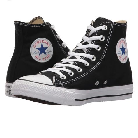 (4 Us Men= 6 Us Women= 36.5 Eu, Black White) (5 Us Men= 7 Us Women= 37.5 Eu, Black White) (5.5 Us Men= 7.5 Us Women= 38 Eu, Black White) Black And White Converse, Cute Converse, Shoes For School, Back To School Shoes, Dr Shoes, Preppy Shoes, Shoe Wishlist, Black Converse, Swag Shoes