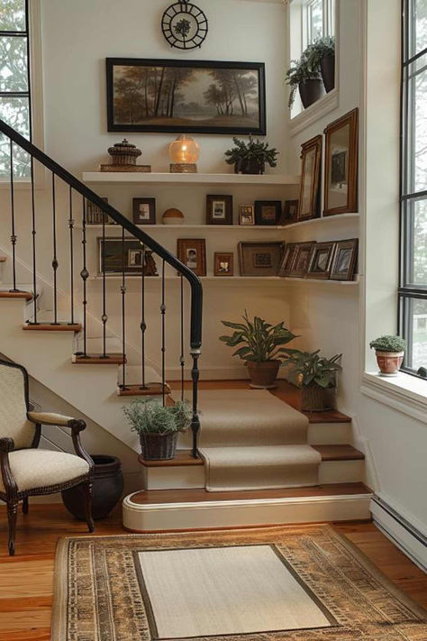 40 Unique Staircase Landing Ideas to Maximize Space Staircase Landing Ideas, Unique Staircase, Landing Decor, تحت الدرج, درج السلم, Landing Ideas, Staircase Landing, Staircase Decor, Stair Case